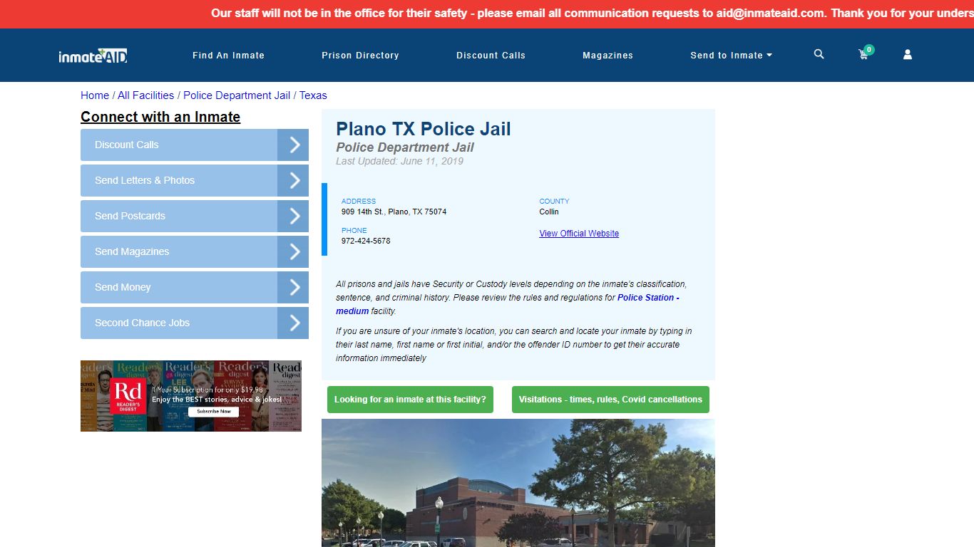 Plano TX Police Jail & Inmate Search - Plano, TX